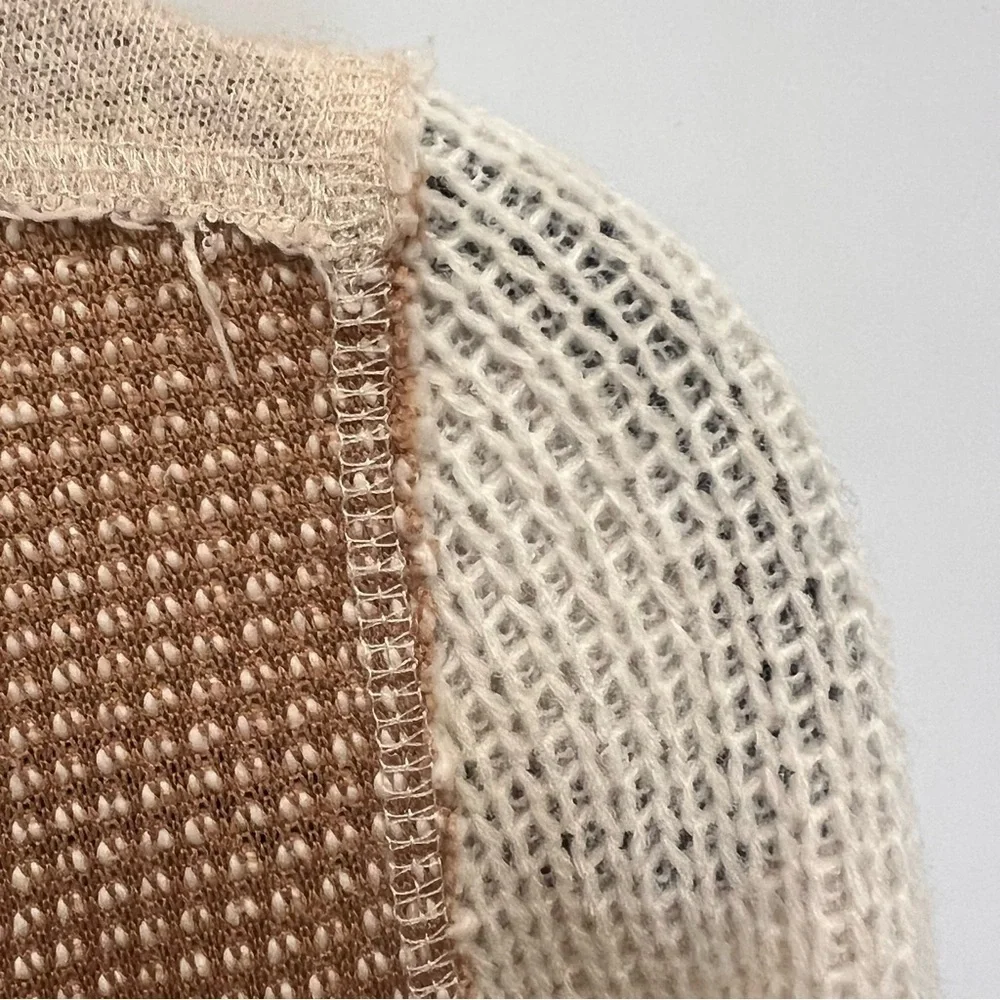 Anthropologie Saturday Sunday Mixed Fabric Sherpa Lined Cardigan size Medium